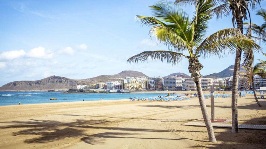 bystranda playa de las lateras utenfor las palmas på gran canaria