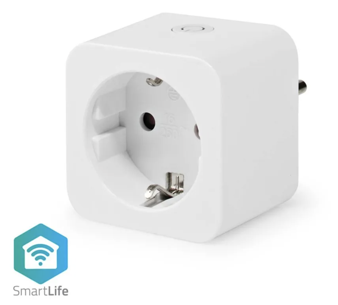 Nedis Smartlife Wi-Fi Smart Plug Fjernstrømbryter med energimåling