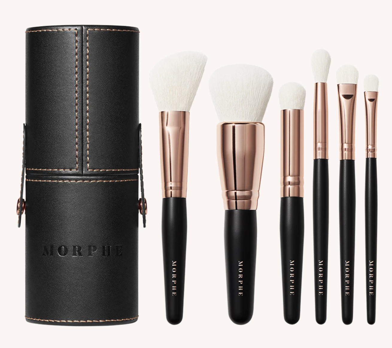 Morphe Rose Away 6-Piece Travel Brush Set