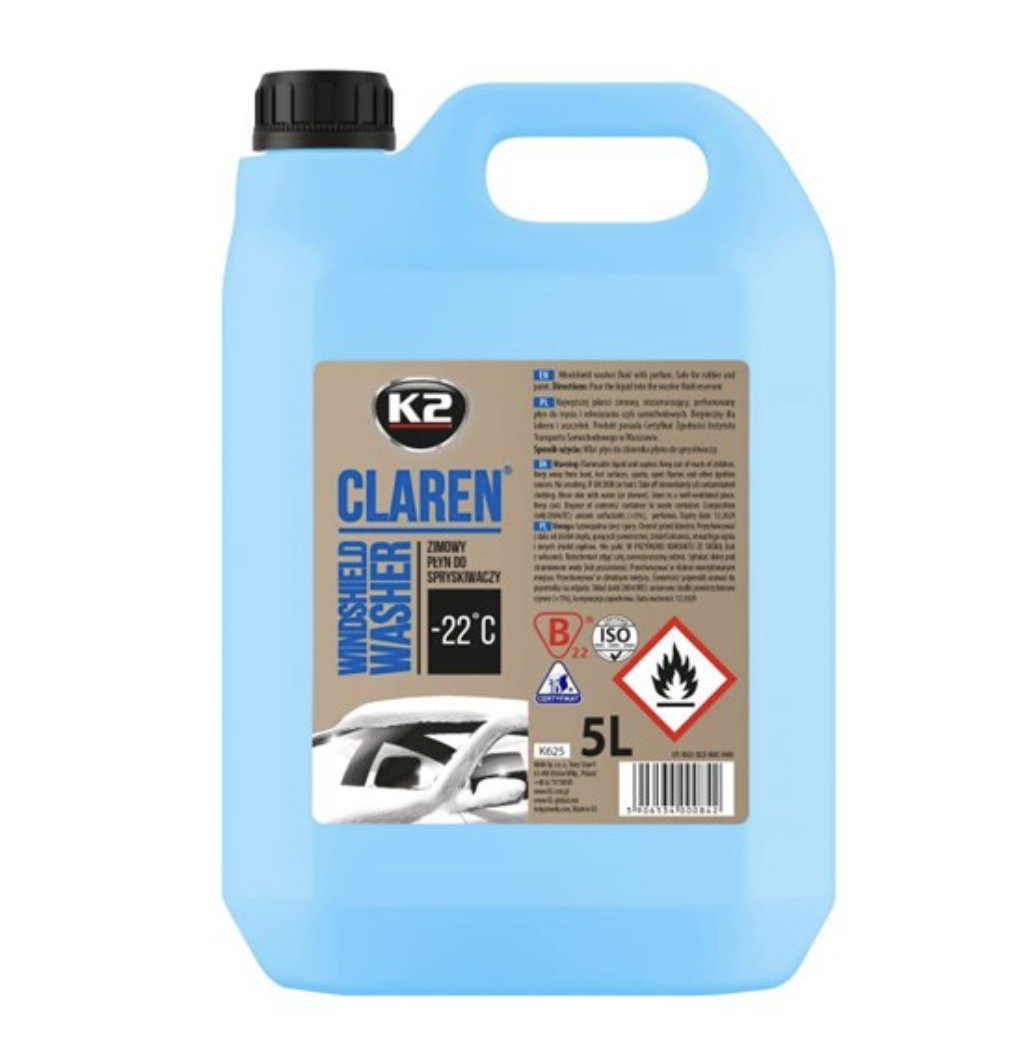 Spylevæske K2 Claren (-22 °c Ferdigblandet) 5l, Universal