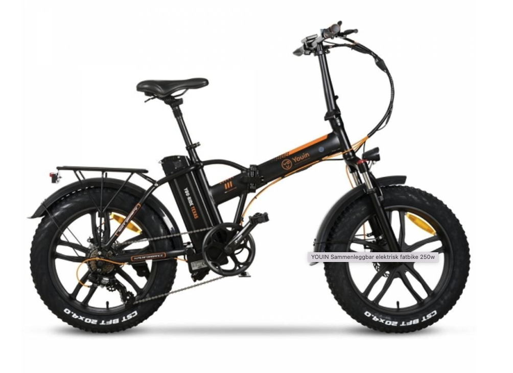 YOUIN sammenleggbar elektrisk fatbike