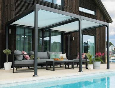 Pergola 3 x 4 meter – Antrasitt