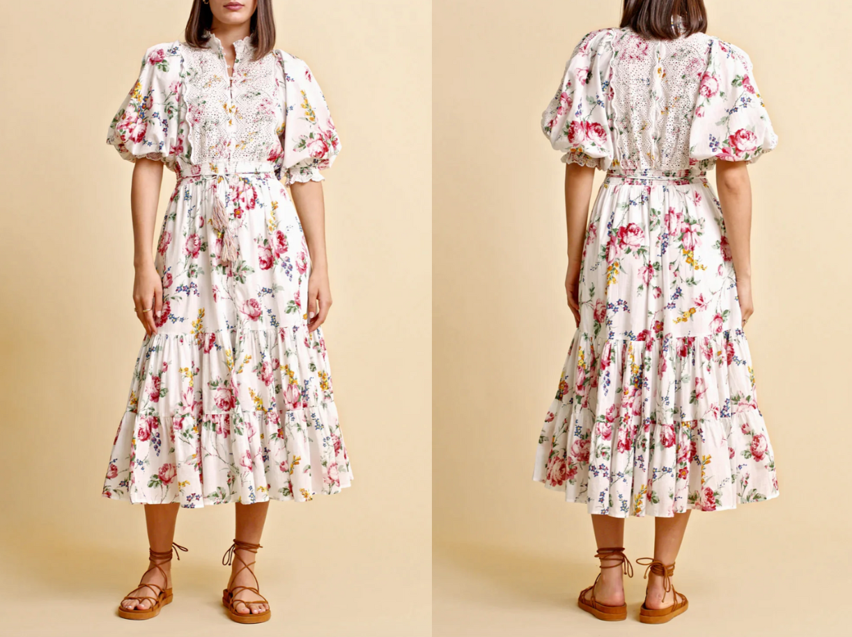 Cotton Slub Midi Dress