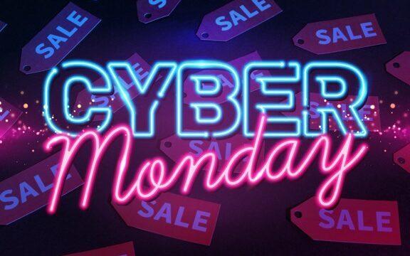 Bilde av cyber Monday plakat. Nå er det mye gode tilbud.