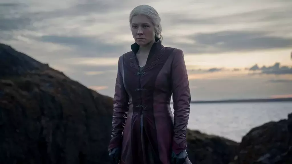 Promobilde viser Emma D'Arcy i rollen som Rhaenyra Targaryen i Max-serien «House of the Dragon»