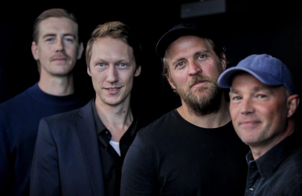 Exit for norske tv-.serier? Skuespillerne Pål Sverre Hagen (William),Simon J. Berger (Adam), Tobias Santelmann (Henrik) og  Jon Øigarden (Jeppe). var alle med i suksess Exit på NRK.