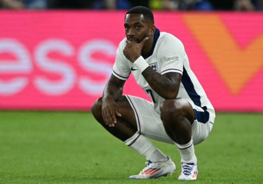 England's forward #17 Ivan Toney reacts after the UEFA Euro 2024 final football match between Spain and England at the Olympiastadion in Berlin on July 14, 2024.