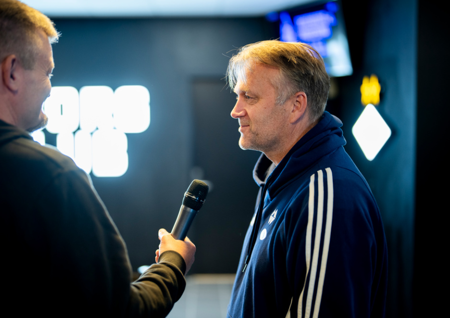 Trondheim 20240901. Moldes trener Erling Moe etter eliteseriekampen i fotball mellom Rosenborg og Molde på Lerkendal stadion.