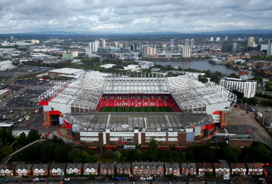 Soccer Football - Europa League - Manchester United - Manchester, Britain - September 24, 2024 A drone view of Old Trafford 