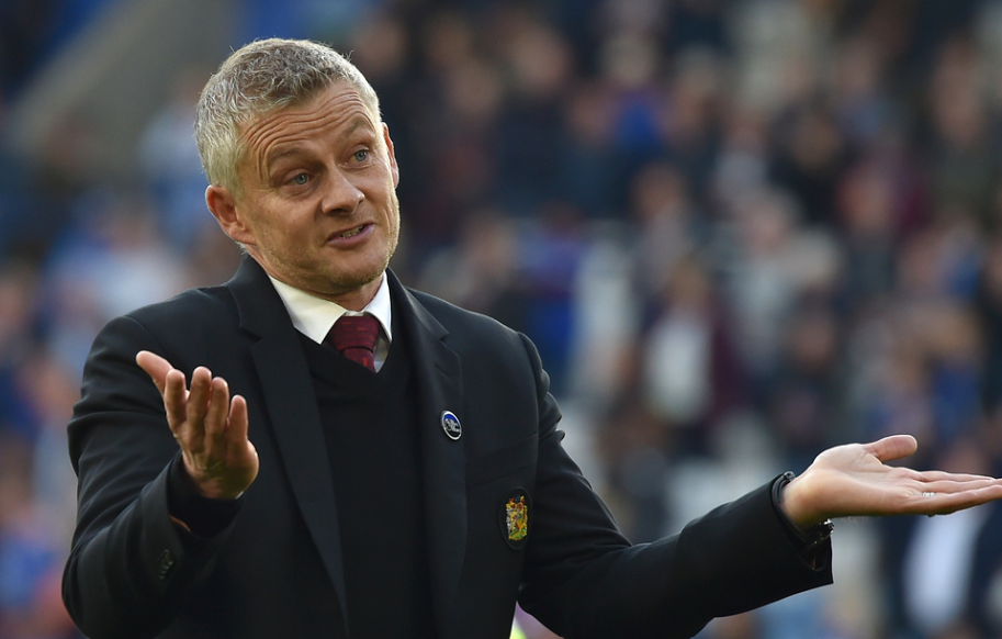 Manchester United's manager Ole Gunnar Solskjaer reacts after the English Premier League soccer match between Leicester City and Manchester United at King Power stadium in Leicester, England, Saturday, Oct. 16, 2021. Manchester United has fired Ole Gunnar Solskjaer after three years as manager after a fifth loss in seven Premier League games. United said a day after a 4-1 loss to Watford that “Ole will always be a legend at Manchester United and it is with regret that we have reached this difficult decision."