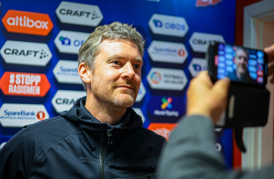 Fredrikstad 20240922. Fredrikstads trener Andreas Hagen etter eliteseriekampen i fotball mellom Fredrikstad og Viking på Fredrikstad stadion.