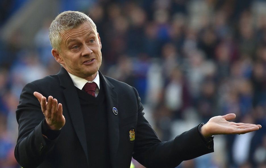 Manchester United's manager Ole Gunnar Solskjaer reacts after the English Premier League soccer match between Leicester City and Manchester United at King Power stadium in Leicester, England, Saturday, Oct. 16, 2021. Manchester United has fired Ole Gunnar Solskjaer after three years as manager after a fifth loss in seven Premier League games. United said a day after a 4-1 loss to Watford that “Ole will always be a legend at Manchester United and it is with regret that we have reached this difficult decision."