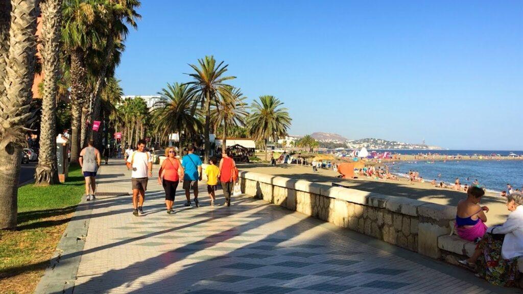 Strandpromenaden i Malaga. 