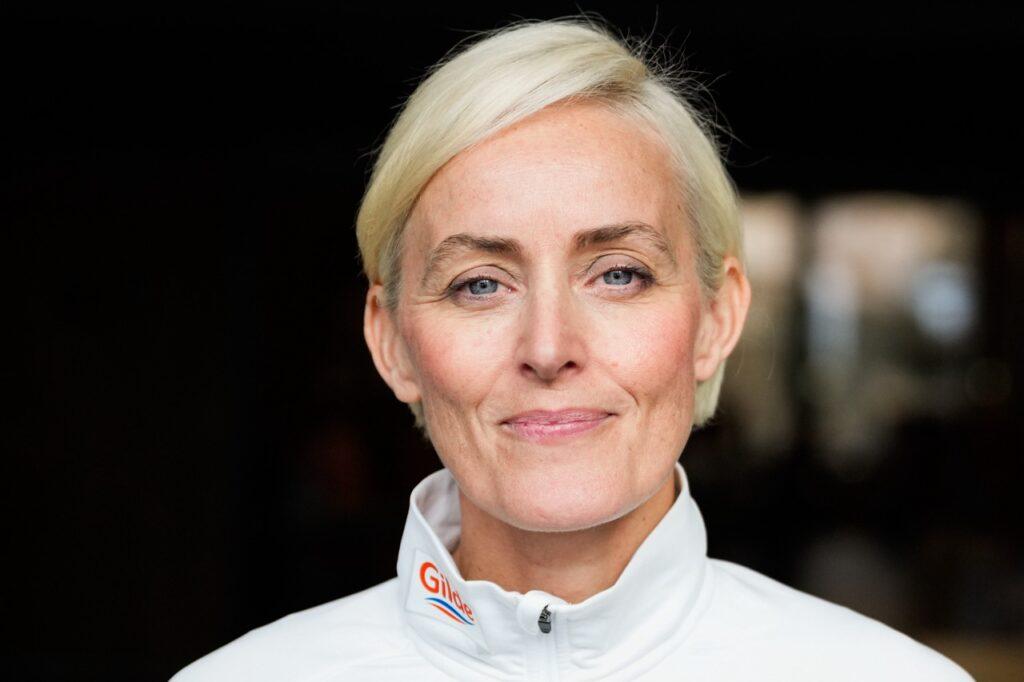 Catherine Instebø, daglig leder i Norges Skiforbund, under pressetreff med menn elite langrenn i Holmenkollen, Oslo, 8. oktober 2024.