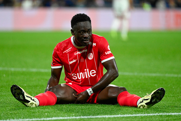 
Emneknagger
fbl
Horizontal
HEADSHOT
Montpellier's Nigerian forward #08 Akor Adams reacts during the French L1 football match between Montpellier Herault SC and Stade Brestois 29 (Brest) at Stade de la Mosson in Montpellier, southern France on November 10, 2024