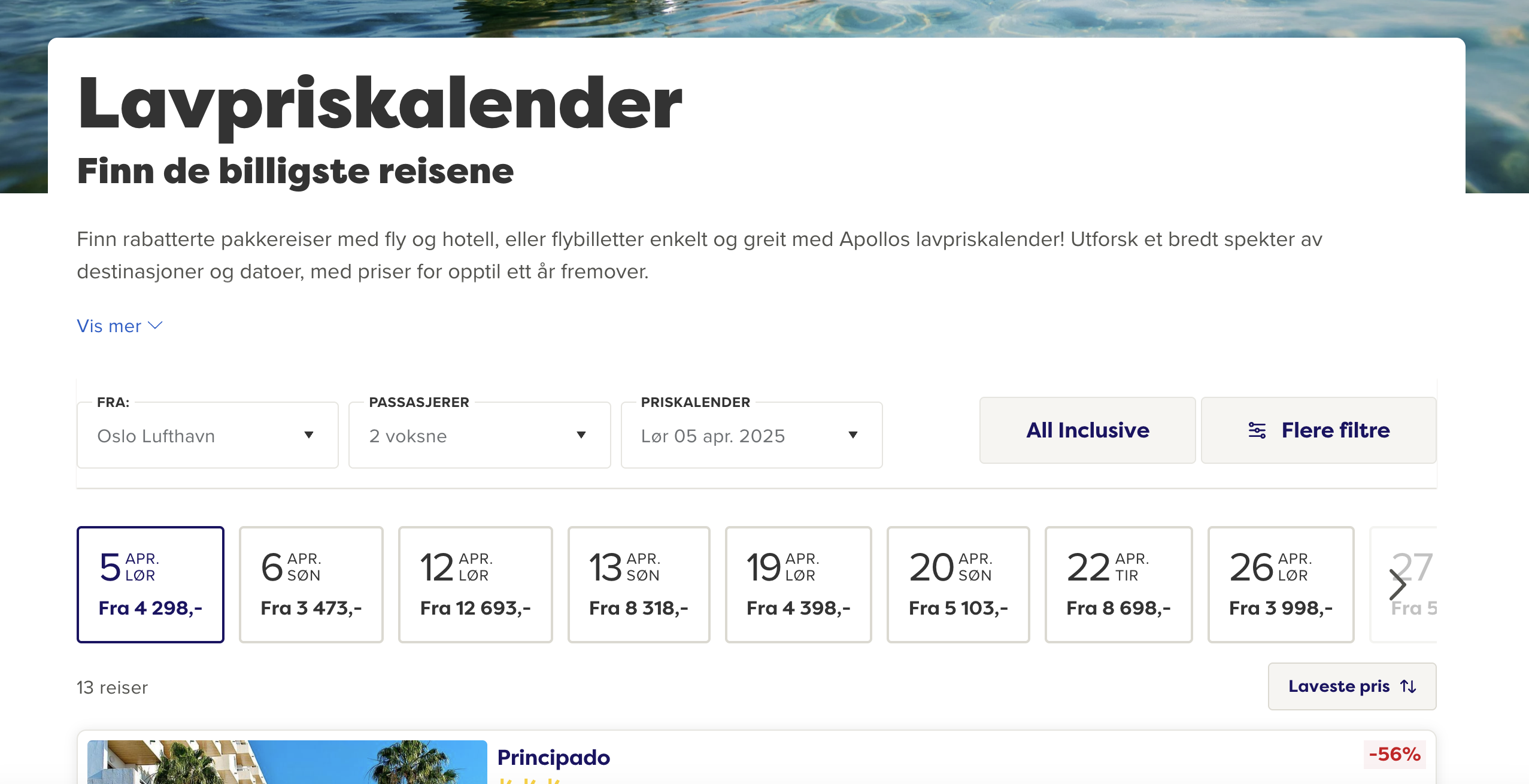 Apollo lavpriskalender