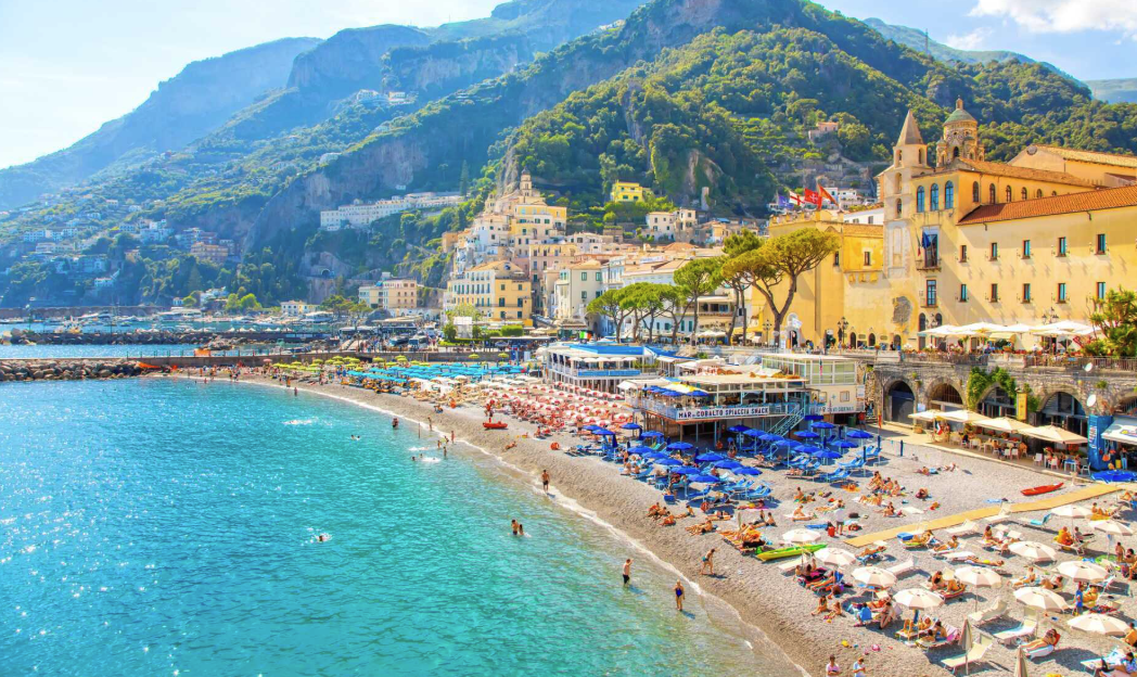 Amalfikysten i Italia