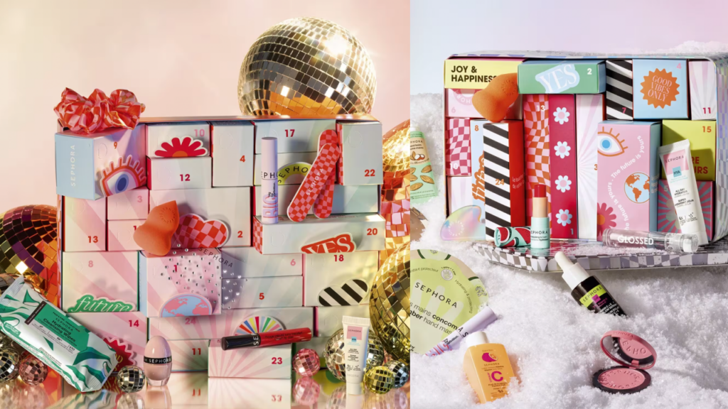 Sephora julekalender er fylt med 24 deilige produkter bak hver luke. i år har den populære sminkebutikken sephora lansert tre ulike julekalendere.