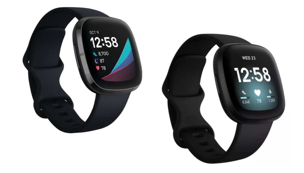 Fitbit Sense og Fitbit Verse tilbakekalt. Bilde av de to smartklokkene/pulsklokkene fra Fitbit.