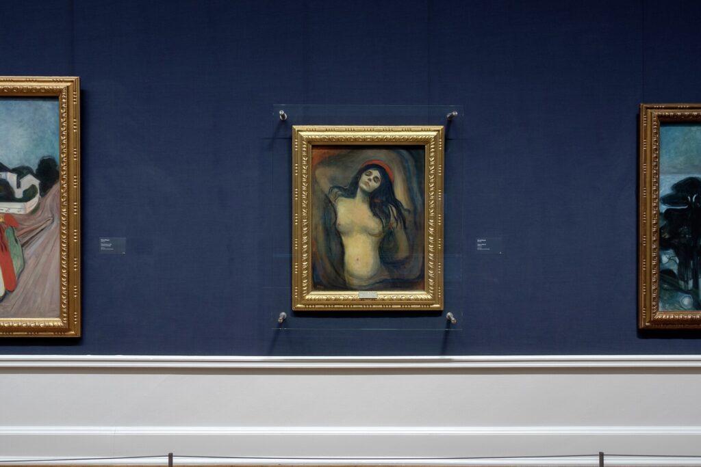 Eksempel av kunsten du finner på Nasjonalmuseet: Madonna av Edvard Munch. 