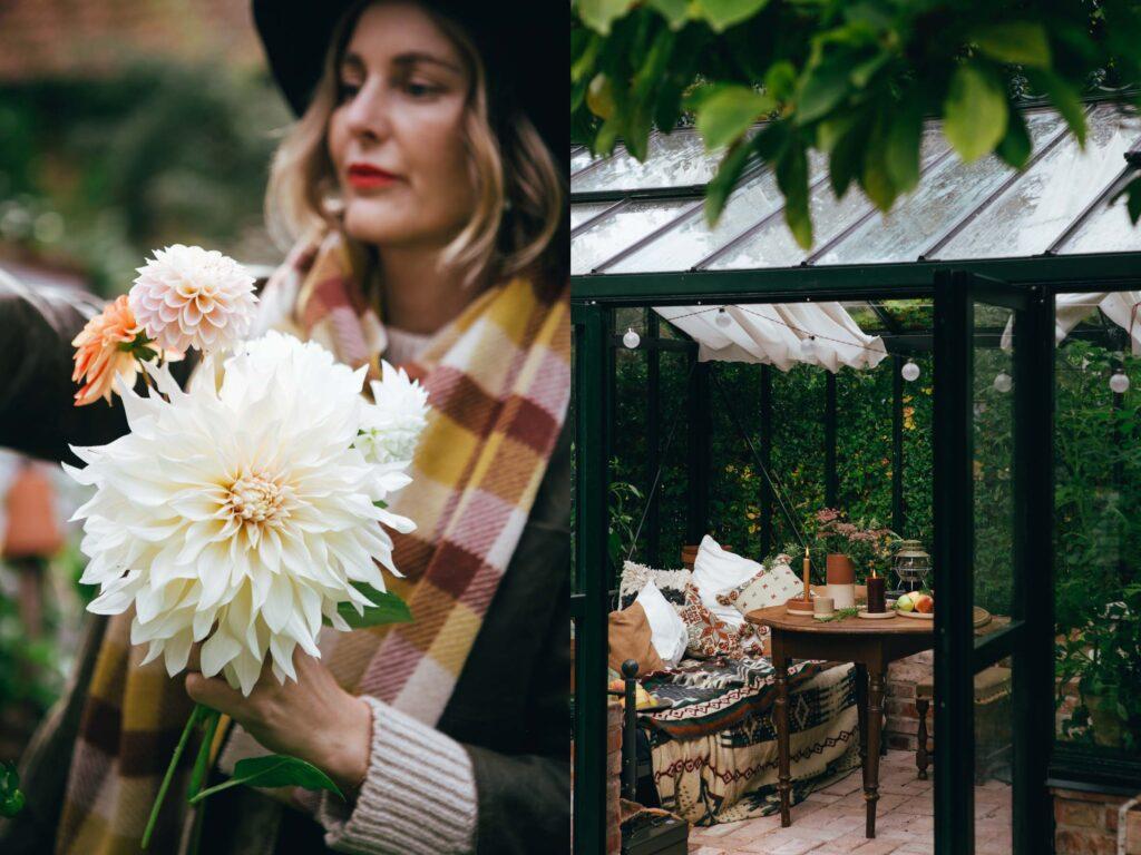 Tid for hage Malin Persson med nydelig blomst og drivhus. 