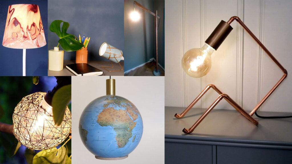 Bilde av ulike lamper du kan lage selv.