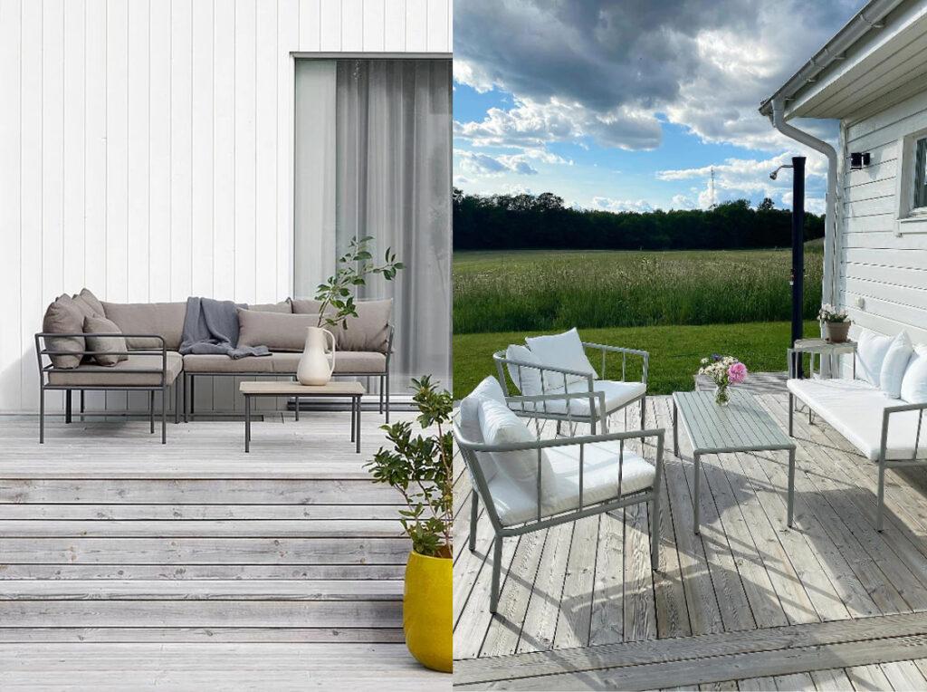 Hagemøbler: 2 bilde av loungemøbler i aluminium som er både vedlikeholdsfrie og flotte på uteplassen.