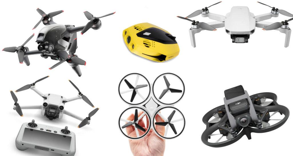 Collage av drone
