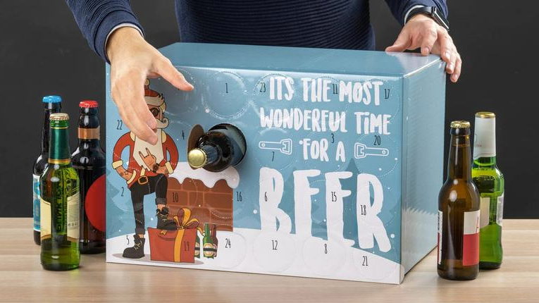 Med denne kalenderen kan du lage en egen julekaleedner fylt med øl