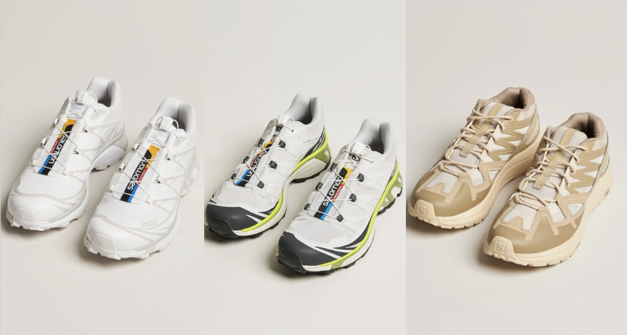 salomon sneakers er en av årets mest populære sko. her ser du bilde av tre modeller.
