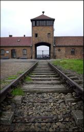 Auschwitz concentration camp.  The railway track led directly to the gas chamber.  The photo was taken in 2001. Photo: Tor Richardsen / NTB