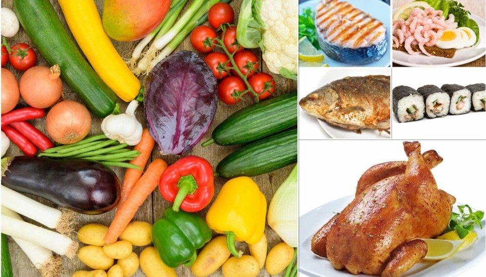 Researchers recommend eating more than half a kilo of vegetables each day.  Today's dietary advice recommends fish for dinner two to three times a week.  They recommend white meat, clean meat and lean meat with less salt.  Even if we cut back on red meat, we shouldn't eat too much white meat, according to new dietary advice.  Photo: Shutterstock / NTB and Colorbox