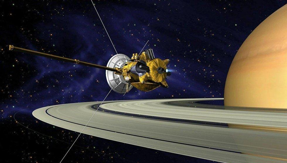 This is how an artist imagined the Cassini probe to be in orbit around Saturn.  Cassini crashed into Saturn's atmosphere in 2017 and (intentionally) burned up, Image: NASA/JPL