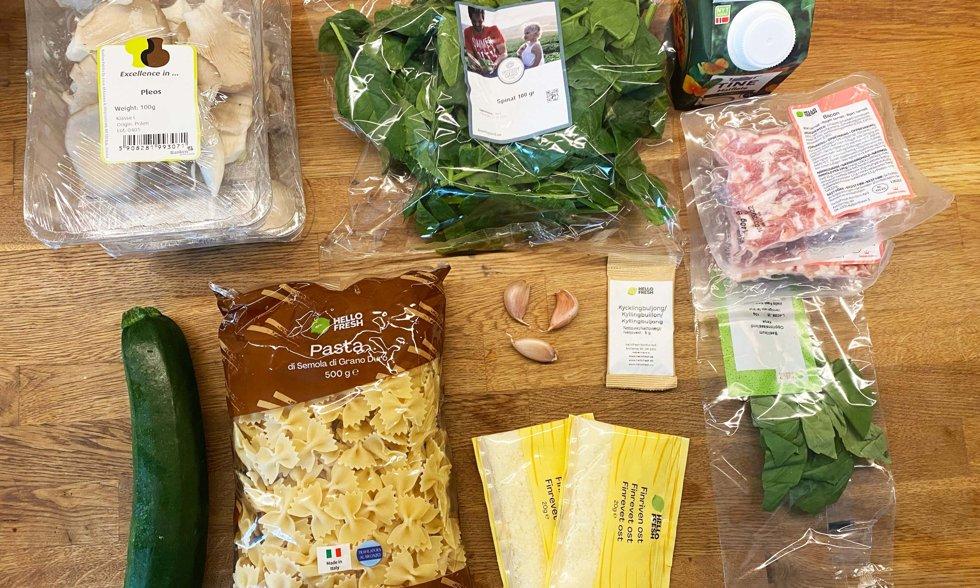 Fresh ingredients for a pasta dish, carefully selected by HelloFresh.  Photo: ABC Brand Studio