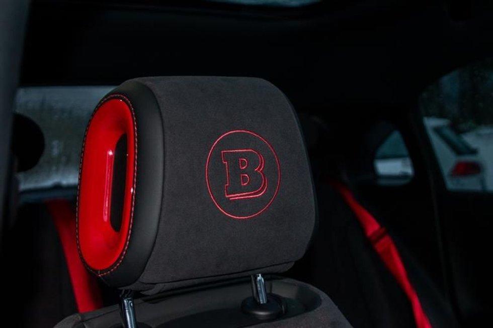 In the Brabus version, the headrests have been given a special design with the Brabus logo engraved.  Photo: Andreas Schell/FinanceAffairs