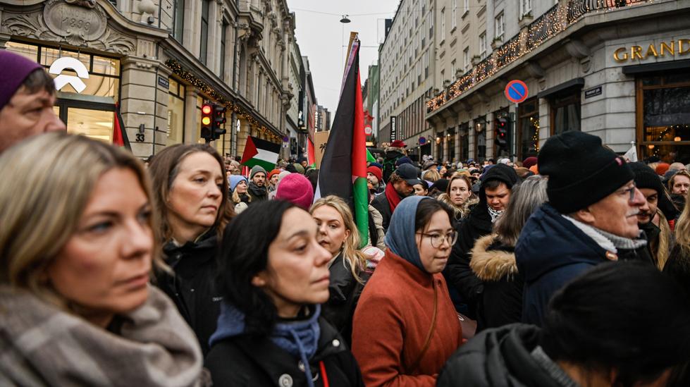 Gaza protests across the country: Up to 13,000 people are estimated at the demonstration in Oslo.