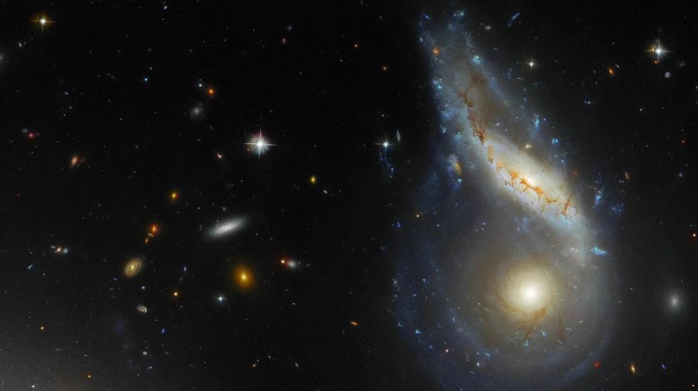 Here galaxies collide with each other