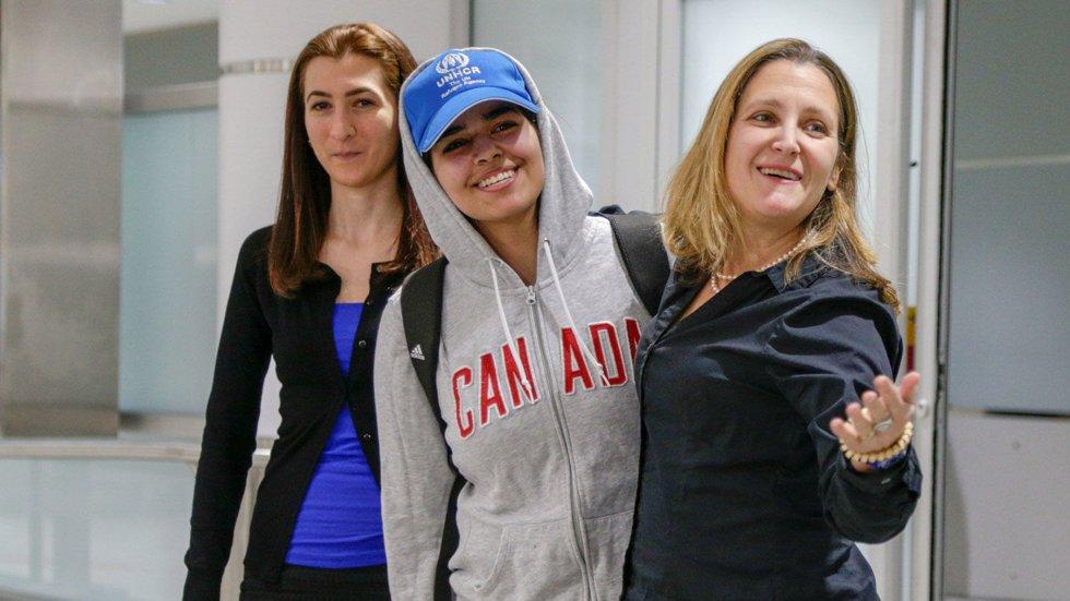 Rahaf arrived in Canada |  ABC News