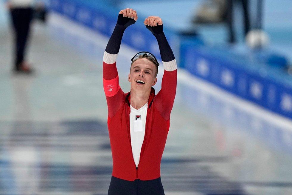 Skating: Olympic bronze for Hallgeir Engebråten in the 5000 meters