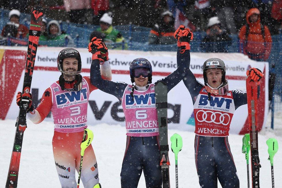 Two Norwegians finished on the podium in Wengen – Kristoffersen with his 30th World Cup win